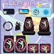 11 Pieces Tinkerbell Optical Tink Combo Front Rear Car Floor Mats Seat Covers Steering Wheel Cover Cd Organizer and Air Vent Pocket Pouch