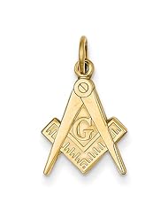 14k Masonic Charm