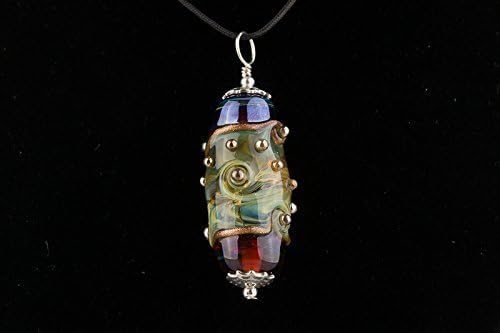 Blue Violet Opal Fantasy Pendant One of a kind handmade lampwork glass ...