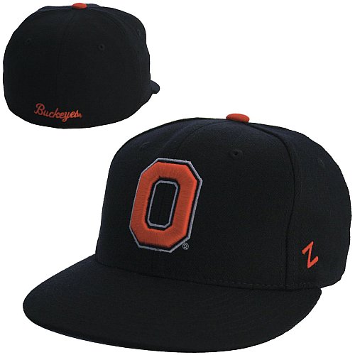 Zephyr Ohio State Buckeyes Slider Fitted Black Hat 7 3/4