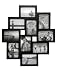 Malden Crossroads 3D 10-Slot Collage Picture Frames for 3-1/2-by-5-Inch Images