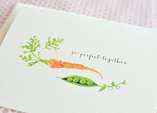 Pea and Carrot Wedding or Anniversary Card