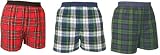 6 Pack Blackwatch, Stewart, Campbell Clan patterns Unisex Flannel Tartan Check Cotton Plaid boxers boxer shorts available in 5 adult sizes exposed waist false fly