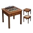 Four In One - Chess/Checkers & Backgammon Tables Gaming Equipment
