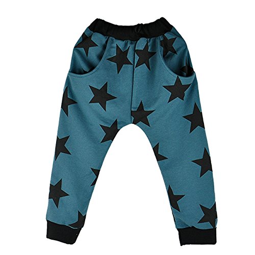CM-CG Kids Girls Stars Harem Trousers Toddlers Pants Size 2-7 Years