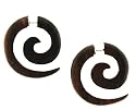 Organic Dark Wood Fake 4G Plug - 29mm x 32mm - 18G Wire - Sold as a Pair