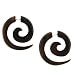 Organic Dark Wood Fake 4G Plug - 29mm x 32mm - 18G Wire - Sold as a Pair