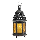 10 Yellow Wedding Moroccan Candle Lantern Centerpieces