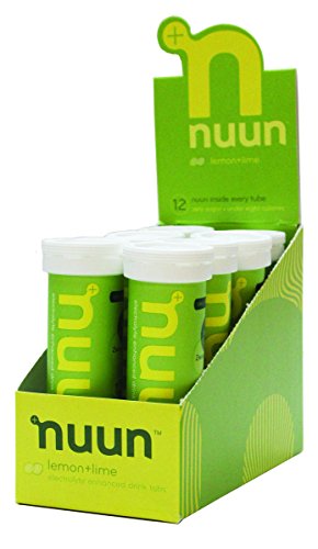 Nuun Active Hydration, Electrolyte Enhanced Drink Tablets, Lemon+Lime (8 Tubes/12 Tabs Per Tube)