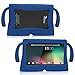 WOVTE 7 Inch Silicone Rubber Gel Soft Skin Case Cover for 7 A13 Dual Core Q88 Tablet - Deep Blue