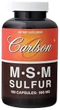 Carlson Laboratories - Msm-Sulfur, 1000 mg, 180 capsules