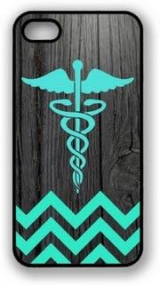 Houseofcases Teal Rn Nurse Medical On Dark Wood iPhone 5 &amp; 5S Case - Fits iPhone 5 &amp; 5S
