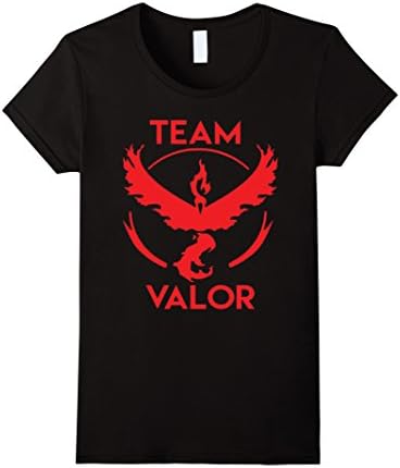 Women's Poke Go - Team Valor Shirt  Small Black