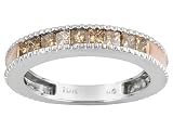 10KT WG .50CTW CHAMPAGNE DIAMOND BAND