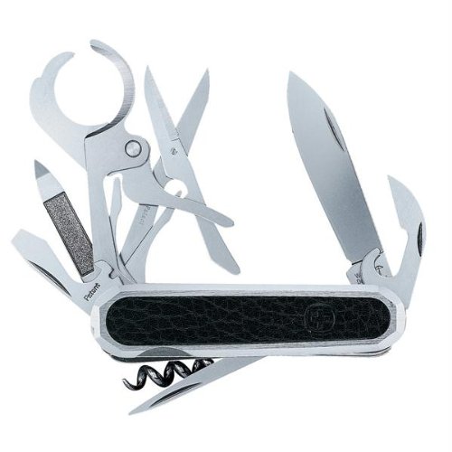 Wenger 16886 Deluxe Luxury Cigar Cutter Knife, Black