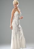 Formal Evening Gown. Beaded Dress for Prom, Party Dress by Sean Collection (50246) Ivory