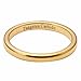 2mm Gold Plated Polished Tungsten Carbide Wedding Ring Classic Half Dome Band