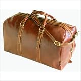 Venezia Grande Leather Duffle Bag in Vecchio Brown