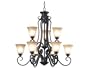 Kenroy Home 80239ORB Flex 9 Light Chandelier, Oil Rubbed Bronze Finish