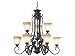 Kenroy Home 80239ORB Flex Nine-Light Chandelier with 6-Inch Shades
