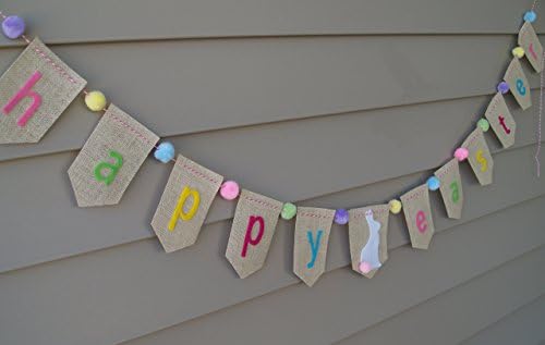 Happy Easter Burlap Banner