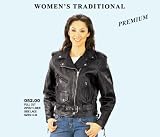 Women's Traditional Leather Jacket - Full Cut Zipout Liner