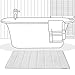 VDOMUS Non-slip Bath Mats Set Memory Foam Bathroom Mat Soft Coral Velvet Fabric,set of 2 piece, Gray, 20