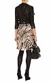 Neutral Feather Print Dress