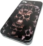 Apple iPhone 4 4S 4G Black 3D Skull Tattoo Design Case Cover Skin Hard Protector