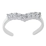 10k White Gold Toe Ring