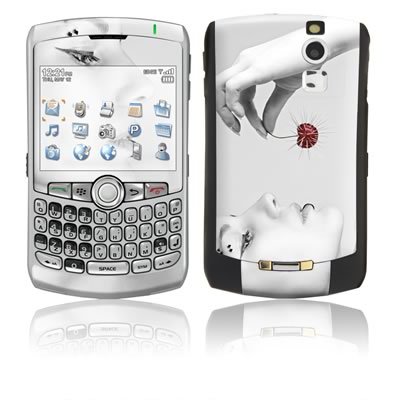 Spiked Cherry Design Protective Skin Decal Sticker for Blackberry Curve 8350i Cell Phones