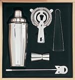 Simran SSM-2093-5 Ajmer 5 Piece Stainless Steel Martini Shaker Set