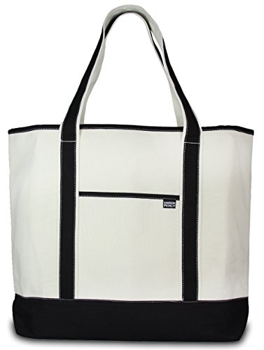 Deluxe Canvas Tote Bag, Black