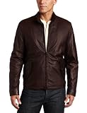 Tommy Hilfiger Men's Washed Leather Barracuda Collar Jacket
