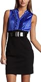 Rampage Junior's Form Fitting Dress,Black/Blue,1