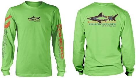Fishing The Flats - Hi-Performance Shirt, LS Frosted Lime - XX-Large