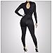 QIYUN.Z Long Sleeve Hollow Out Sexy Clubwear Women Bodycon Long Jumpsuit Rompers