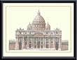 Art Poster Metal Framed Print - San Pietro - Artist: Libero Patrignani- Poster Size: 11 X 15