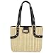Forzieri Capaf Line Wicker and Leather Handbag