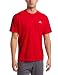 adidas Men's Response 3-Stripes Short-Sleeve Tee , Red/ Solid Grey, Large