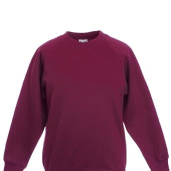 Fruit of the Loom childrens boys or girls raglan sweatshirt jumper Burgundy 5 to 6: Amazon.co.uk 