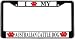 I Love My Australian Cattle Dog Paw Prints Dog Black Metal License Plate Frame Holder