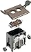 Arlington FLBAF101BR-1 Adjustable Floor Box Kit with Outlet and Flip Plate, for Installed Floors, 1-Gang, Brown,plastic，1-Pack