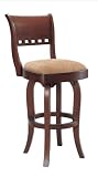 Berkline Family Dining Nutmeg Brown Cherry 30-Inch Reno Swivel Barstool