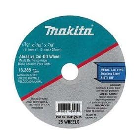 Makita 724112-A 4-1/2 Inch Stainless Cut-Off Wheel