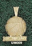 Univ Of Michigan Basketball Charm/Pe -14K/10K, Stainless Steel or Gold Plated
