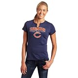 NFLWomen'sChicagoBearsChampionSwaggerIIShortSleeveSplitCrewNeckHeatherTee(BlueGrey,Small)