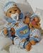 Little Chou Chou Baby Doll 17" Blue Plaid