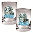 NFL Carolina Panthers Two Piece Rocks Glass Set - Helmet Logo