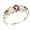 High Quality Solid 14K White Gold Natural Pink Tourmaline & Opal English Victorian Ring - Size 5 - Finger Sizes 5 to 12 Available